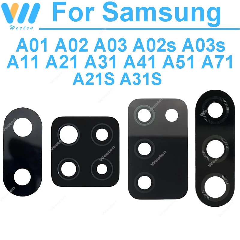 

Стеклянный объектив камеры для Samsung Galaxy A01 A02 A03 A11 A12 A21 A31 A41 A51 A71 A02S A03S Core A21S A31S Клей для стекла задней камеры
