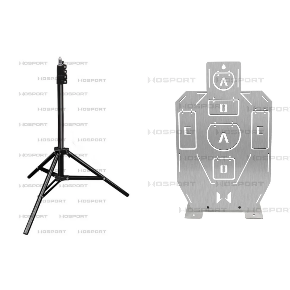 Adjustable Training Target Tripod Portable Multiple Combination Modes+real Person CS Professional Shooter Training Metal Target