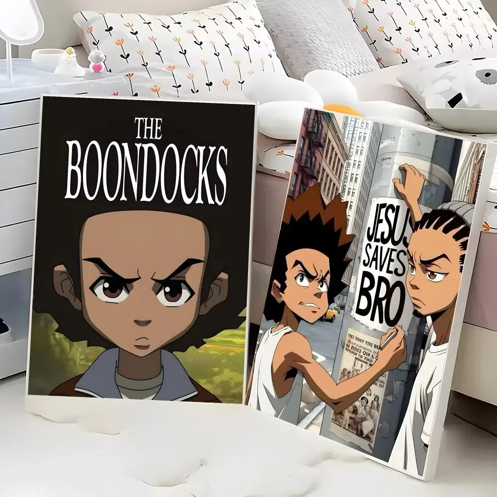 The Boondocks Huey Freeman Aaron McGruder Adult Animation Satire Painting Calligraphy Poster Eco-Friendly Decor Frameless Canvas