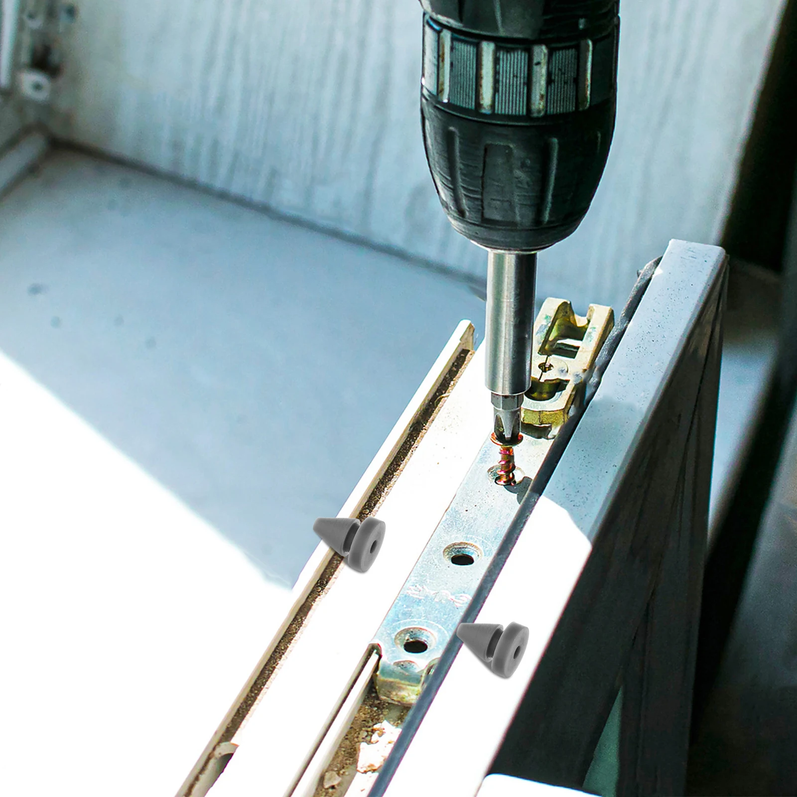 

AntiCollision Silicone Plugs Dark Grey Door Window Bumpers Furniture Protection Cable Management Dust Prevention