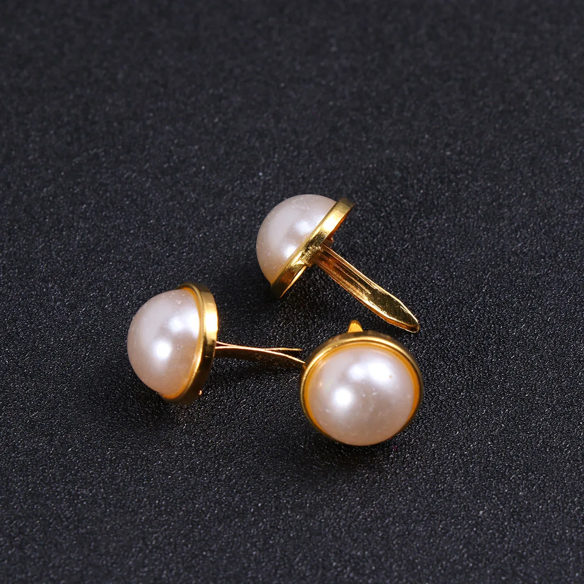 

100 pcs 12Mm Pearl Brads Gold Mini Imitation Pearl Craft Fasteners For Scrapbooking Card Making Diy Decoration Alloy Paper