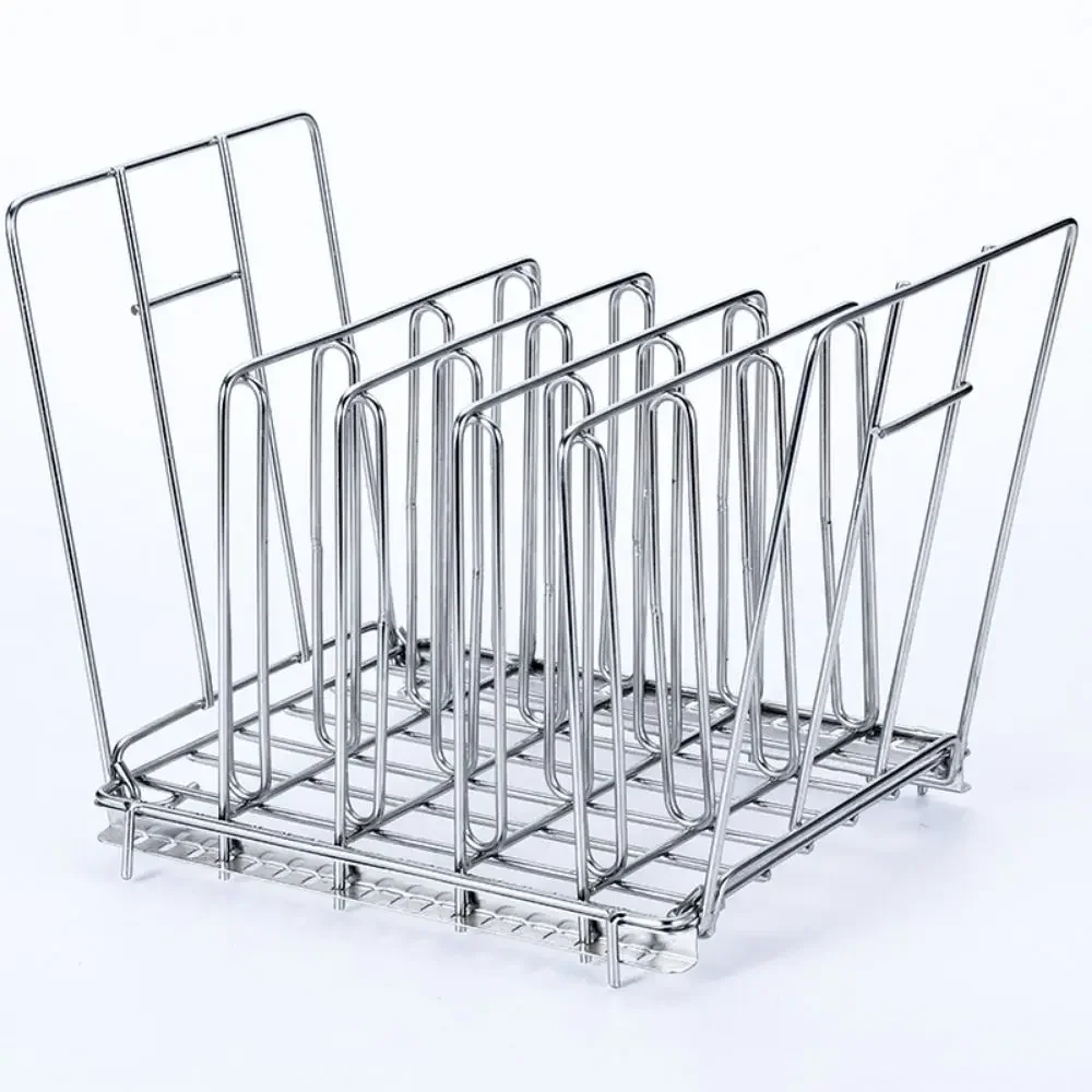 Divisor de estante vertical para video, 5 divisores desmontables, máquina Sous-Vide de acero inoxidable, barra superior plegable
