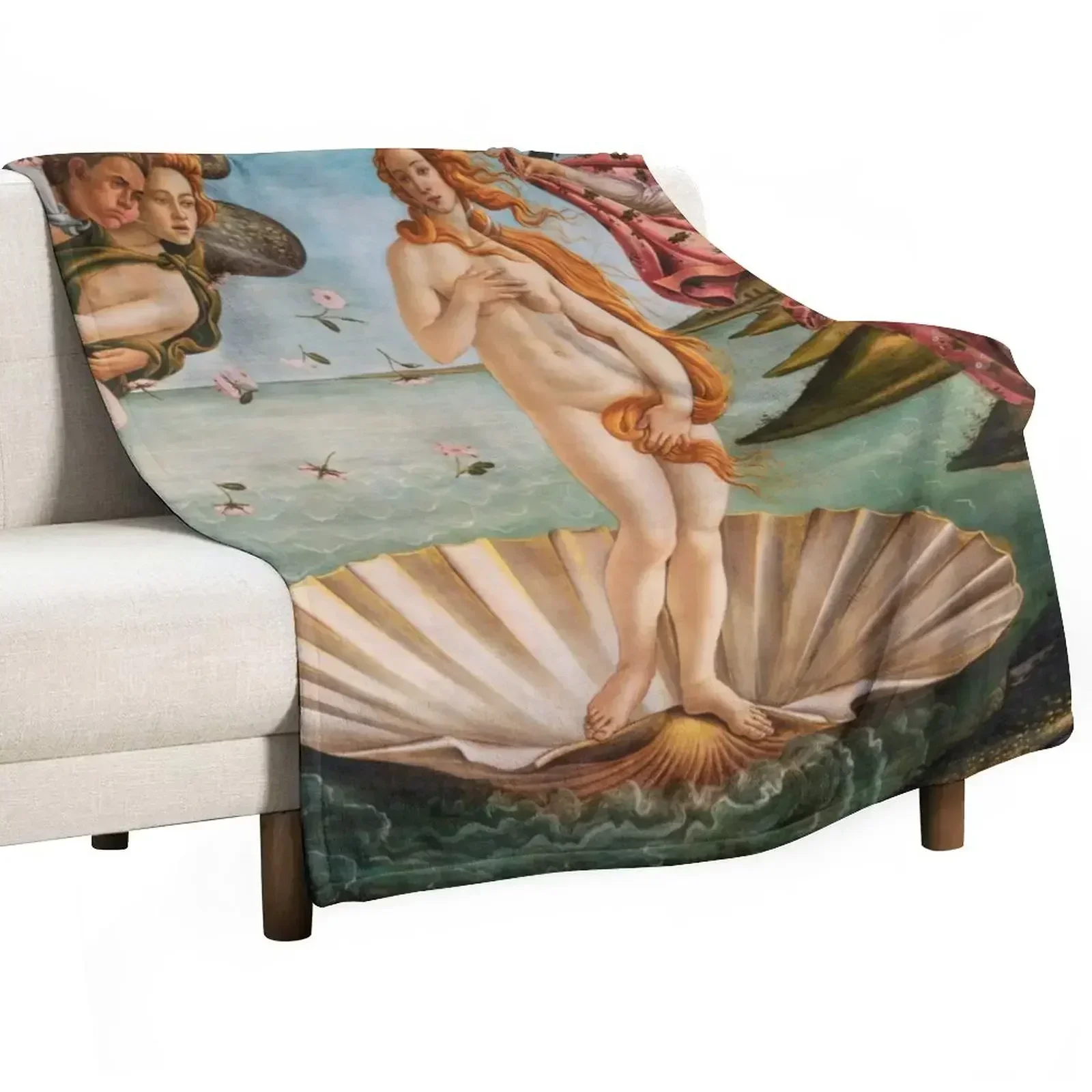 The Birth of Venus Throw Blanket Personalized Gift christmas gifts for winter Blankets