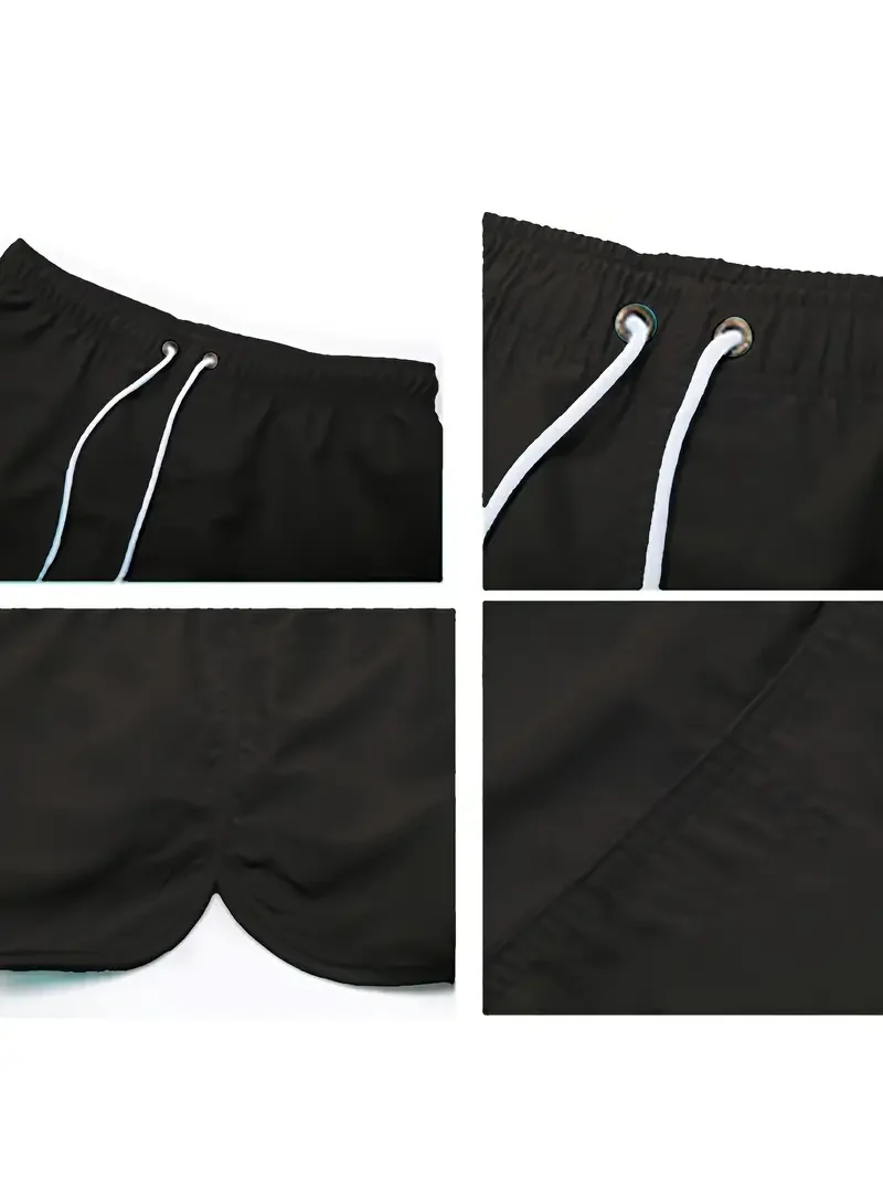 Tronchi estivi Pantaloni casual da jogging Asciugatura rapida Nuoto da uomo Pantaloncini leggeri da surf Pantaloncini da spiaggia da uomo Solid