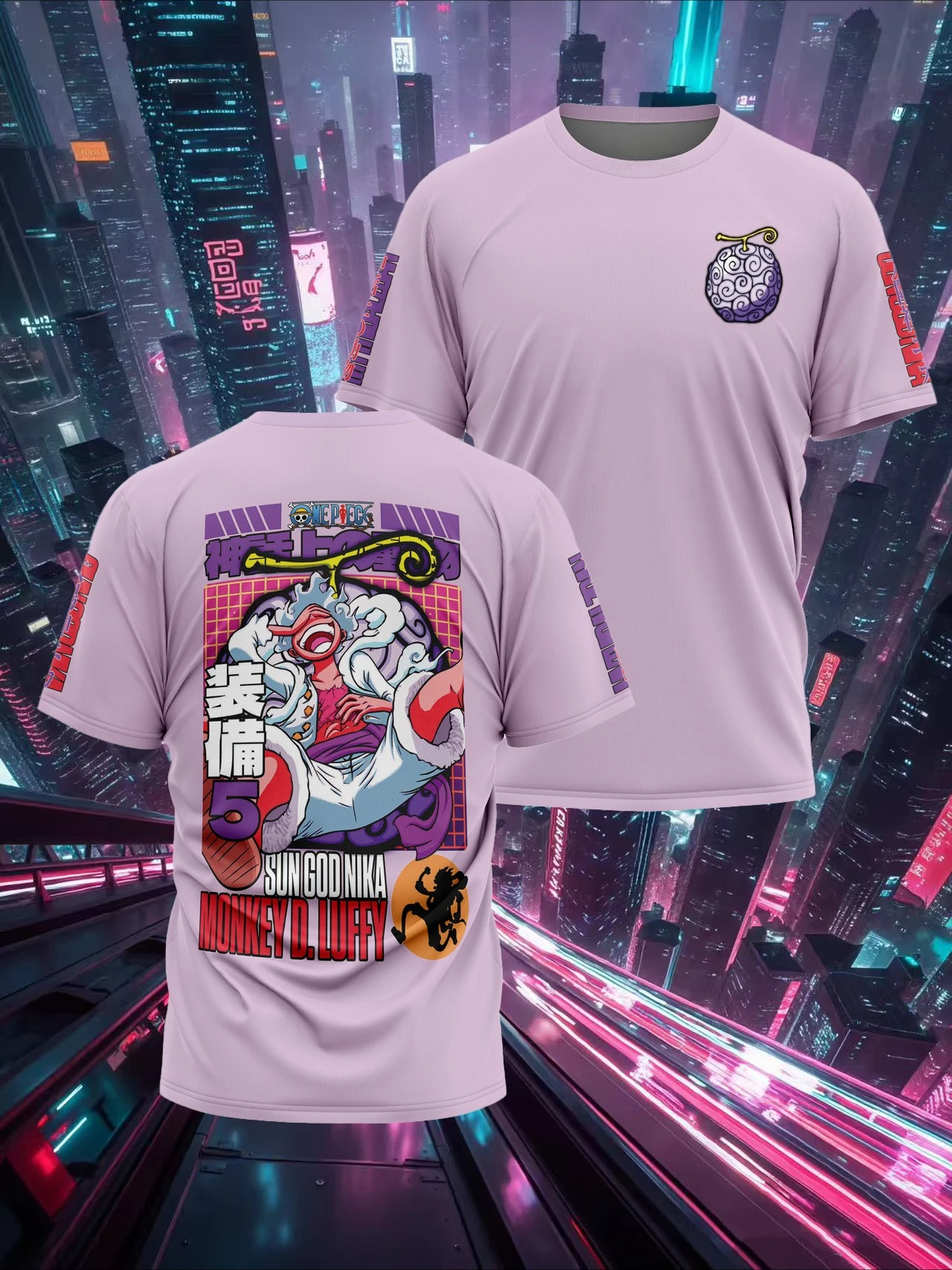 

Цельная футболка The Fifth Season Luffy для мужчин и женщин, детская весенне-осенняя базовая рубашка с 3D-печатью, быстросохнущая