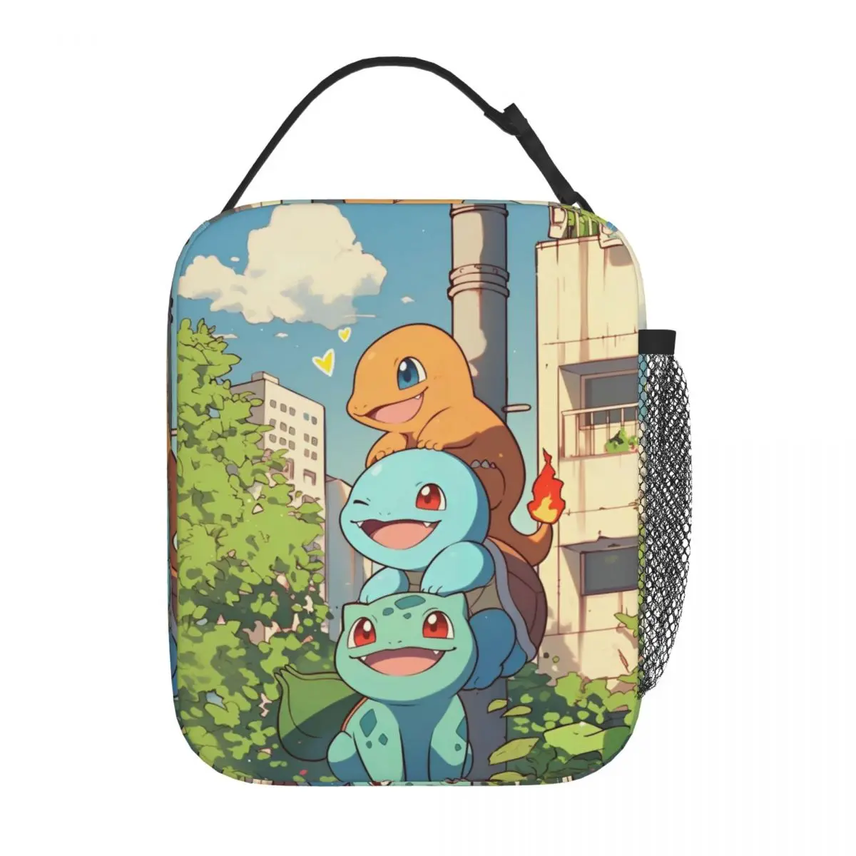 Squirtle AND Charmander Insulated Lunch Bag Bulbasaur Pikachu Food Container Portable Cooler Thermal Lunch Boxes For Travel