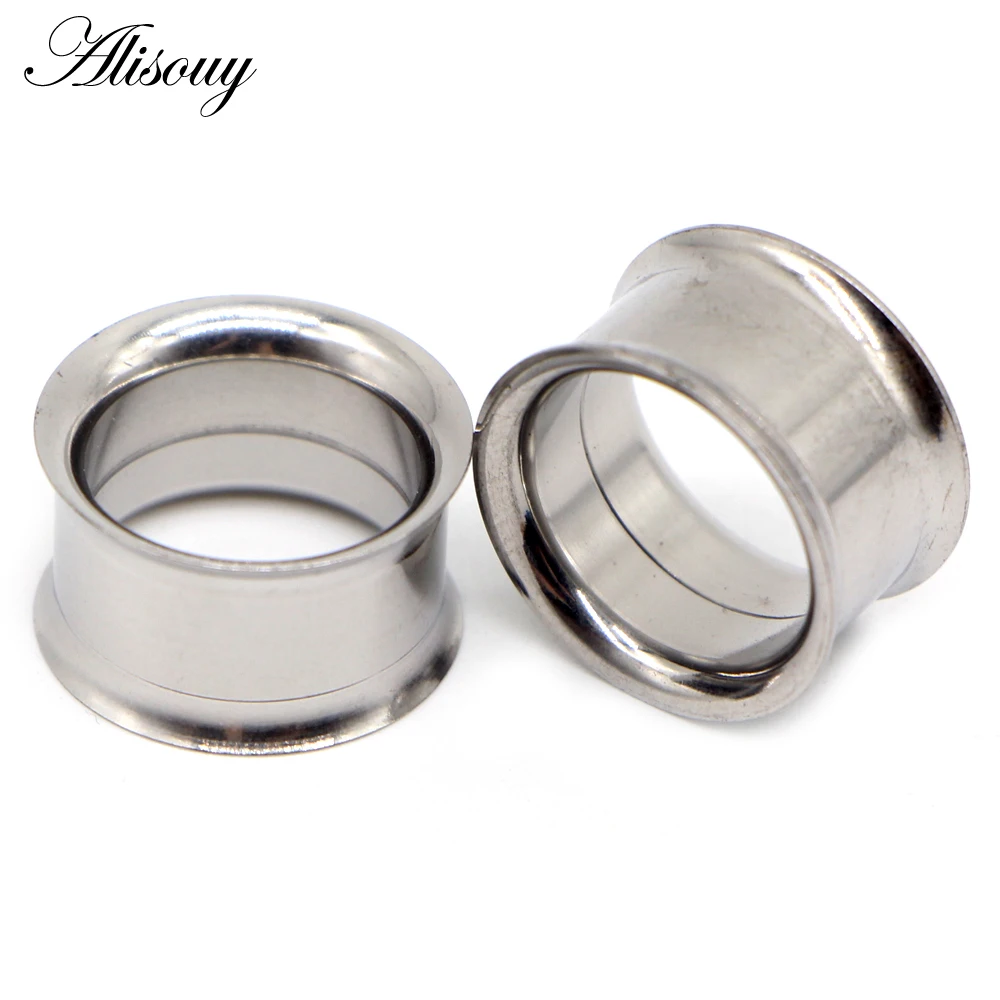 Alisouy 1PC 2-30mm Ear Gauges 316L Stainless Steel Ear Tunnels Plugs Piercing Jewelry Ear Stretchers Expander Plugs and Tunnels
