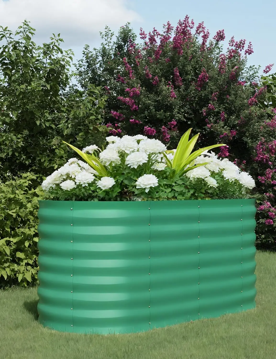 

Outdoor and Indoor use Garden Raised Garden Bed Kits, 4x2x2 ft Metal Raised Planter Bed for Vegetables Flowers Ground Planter Bo