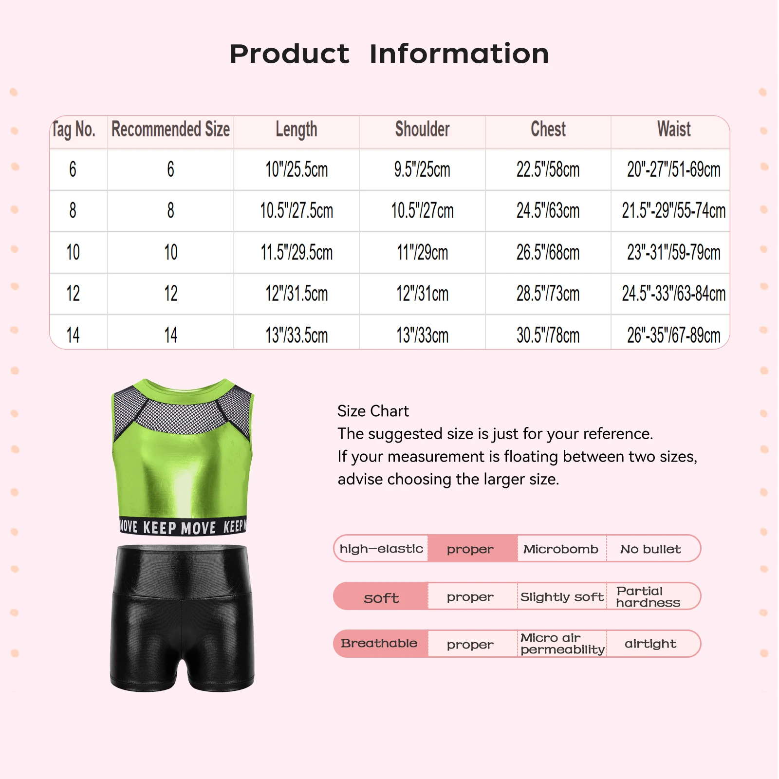 

Sparkling Gymnastics Outfit for Girls with Mesh Patchwork And Metallic Vest Perfect for Jazz Dance Performances And Competitions
