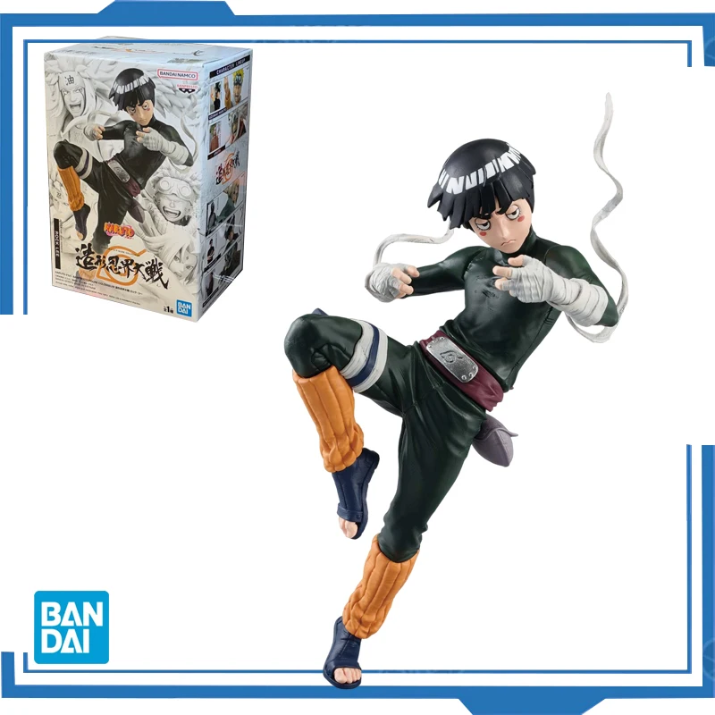 Bandai Original Anime NARUTO SHIPPUDEN BANPRESTO FIGURE COLOSSEUM Rock Lee Action Figure Model Toy Doll Collector Figurine