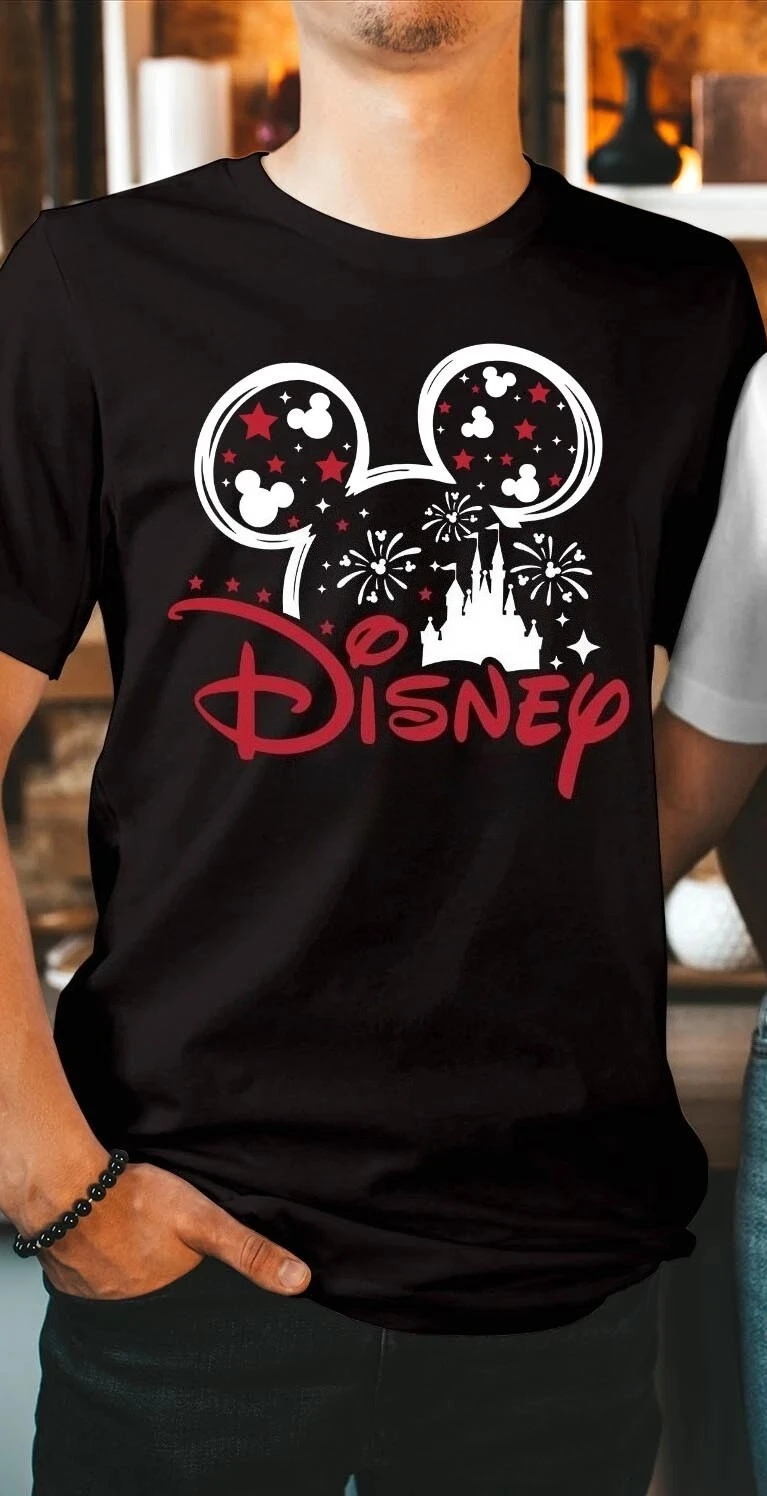 2026 Disney Family Vacation Trip Mickey Minnie Men's T Shirt Streetwear Casual Oversize Loose Spring Summer Top Women Cotton Tee view 5