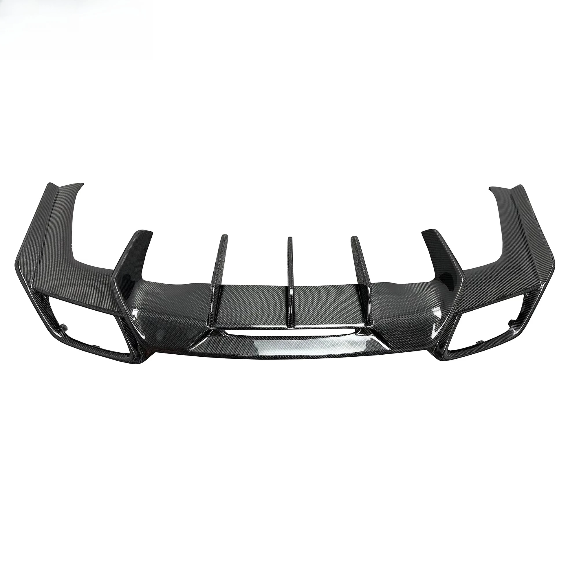R Style Carbon Fiber Car Rear Bumper Diffuser for Benz  GT GTS 2015-2018