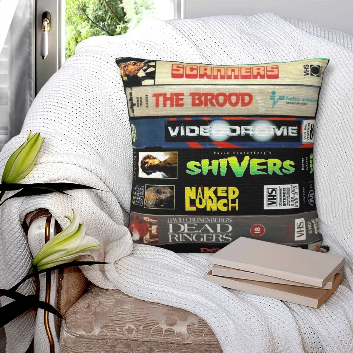 VHS Square Pillowcase Pillow Cover Cushion Zip Decorative Comfort Throw Pillow for Home Car