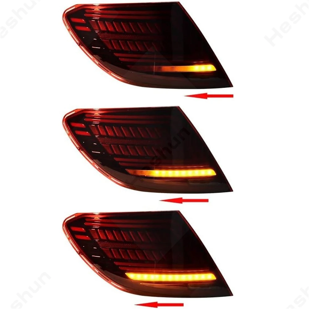 For 2007-2014 Mercedes W204 C180 C200 C63 C250 C280 C300 AMG Tail light Pair Brake Running Taillights Turn Signal Reverse Lamp