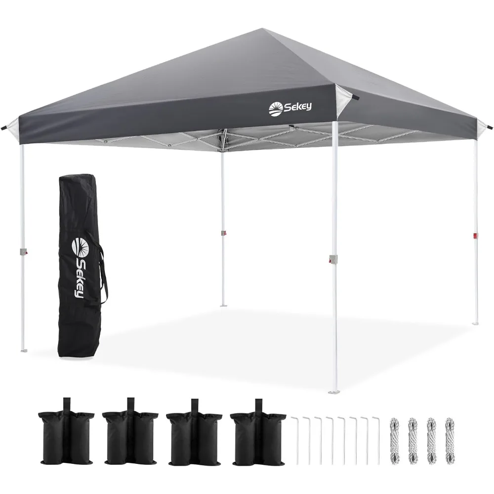 

10x10 Pop Up Canopy Tent - One-Push Setup, 99% UV Blocking Instant Beach Tent, Outdoor Sun Shelter for Camping, Parties, Events