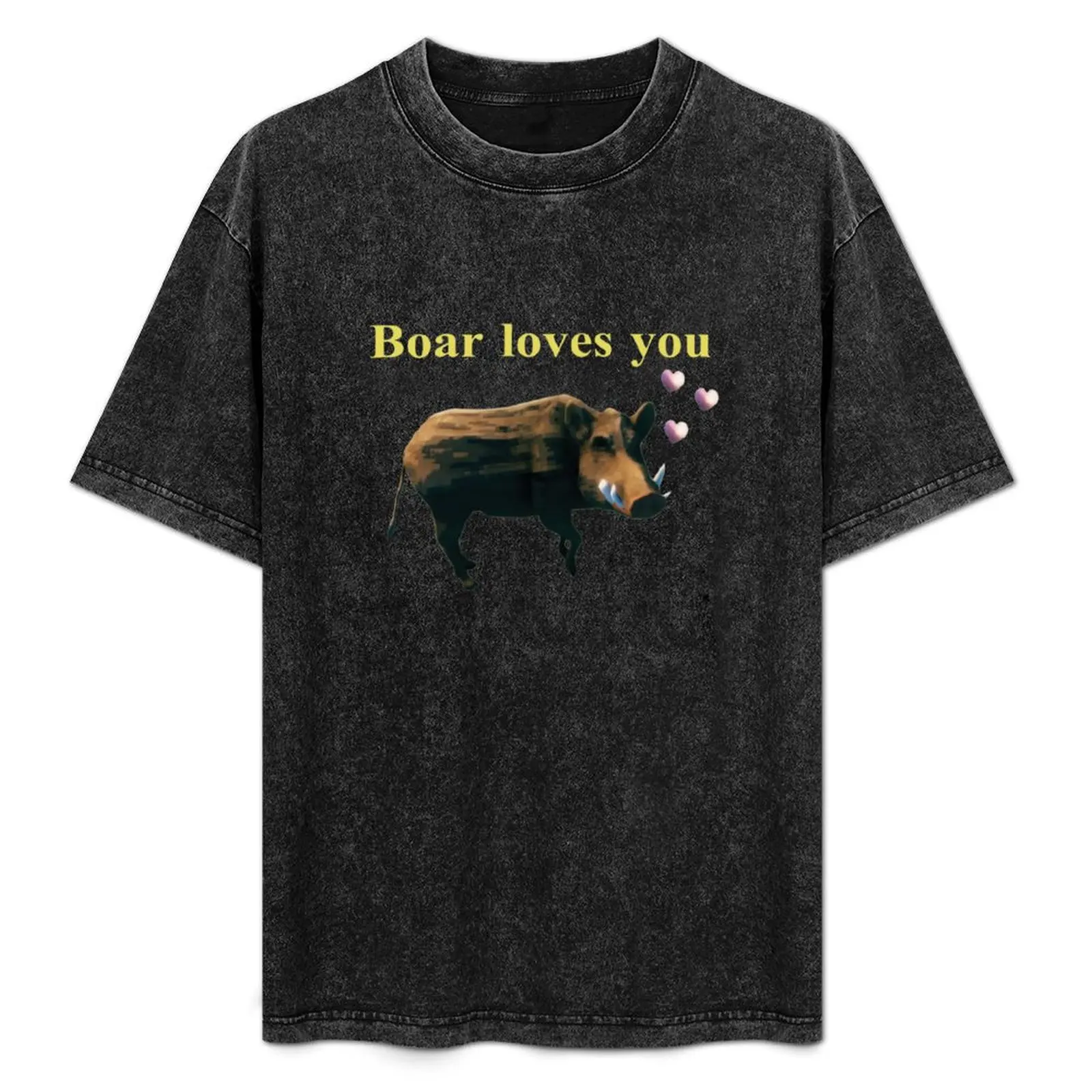 

Boar Loves You T-Shirt Casual Streetwear Short Sleeve Tee