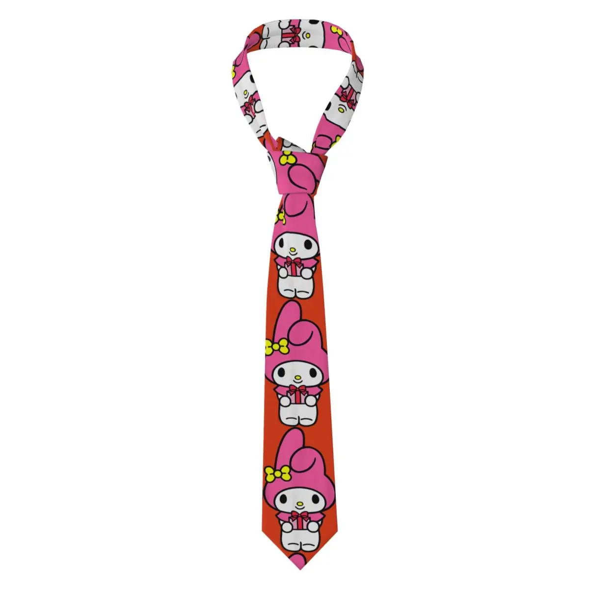 Corbatas con diseño de corbata delantera y trasera My Melody, corbatas con cuello divertido Kawaii para hombres y mujeres, accesorios para corbatas para fiesta de boda