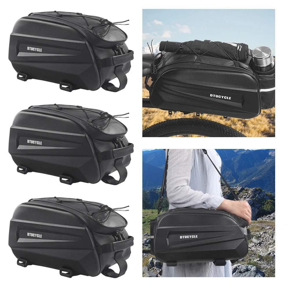 Bike Rear Rack Bag Large Capacity Bicycle Trunk Bag Waterproof Cycling Back Seat Cargo Bag for Outdoor Camping Hiking Sports
