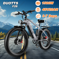 DUOTTS F26 Electric bicycle 1500W Dual Motor 48V 20Ah Battery EBike Hydraulic brake 26*4.0 inch Fat Tires Mountain Electric bike