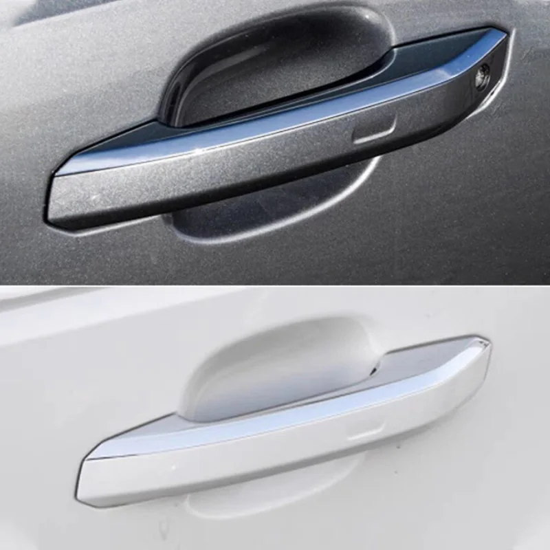 Suitable for Audi A4 Q5 door outer handle outer handle shell cover knock cover with plated bright strip