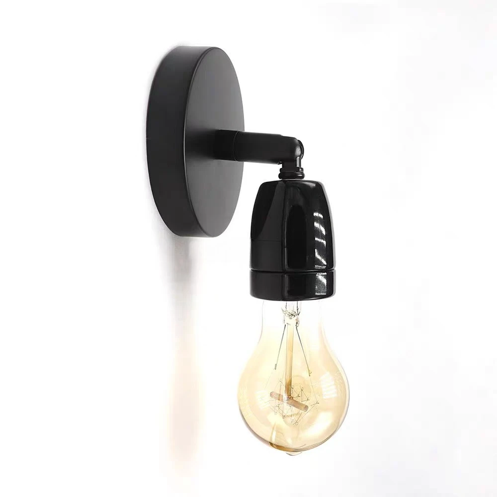 

E27 E26 Ceramics Light Bulb Socket Retro Adjustable Lamp Holder Industrial Porcelain Wall Light Socket Vintage Wall Lampholder
