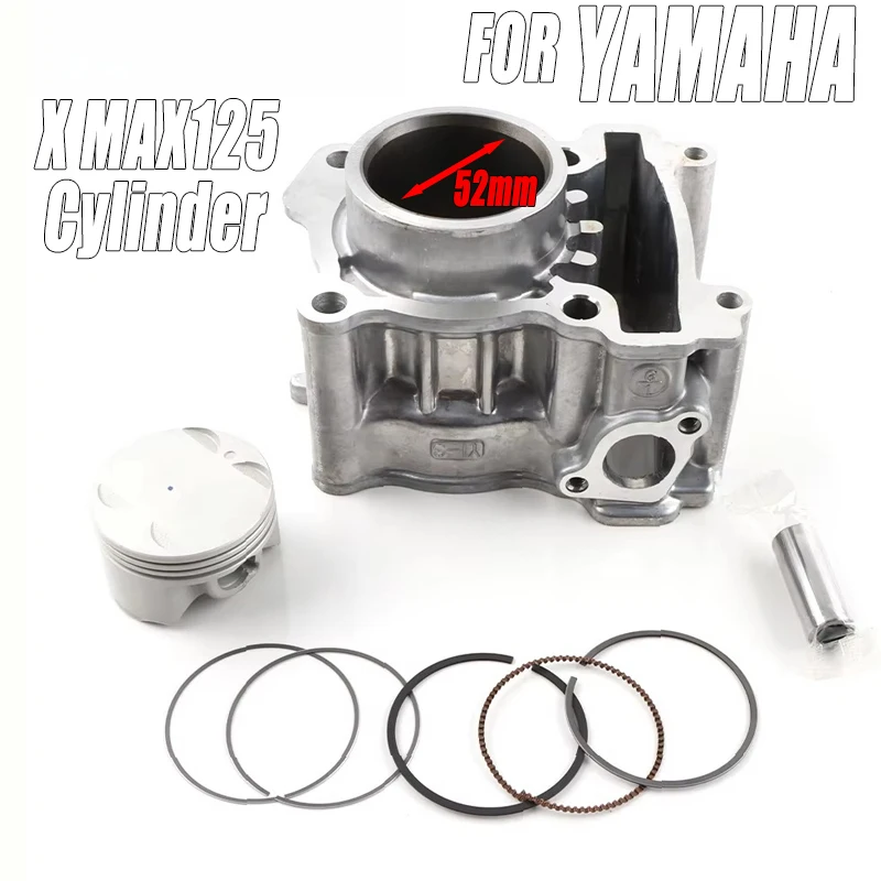 

Поршень цилиндра двигателя мотоцикла 125CC диаметром 52 мм для Yamaha XMAX125 X MAX125 XMAX 125 MT125 YZF-R125 WR125 Запчасти для мотоциклетного скутера
