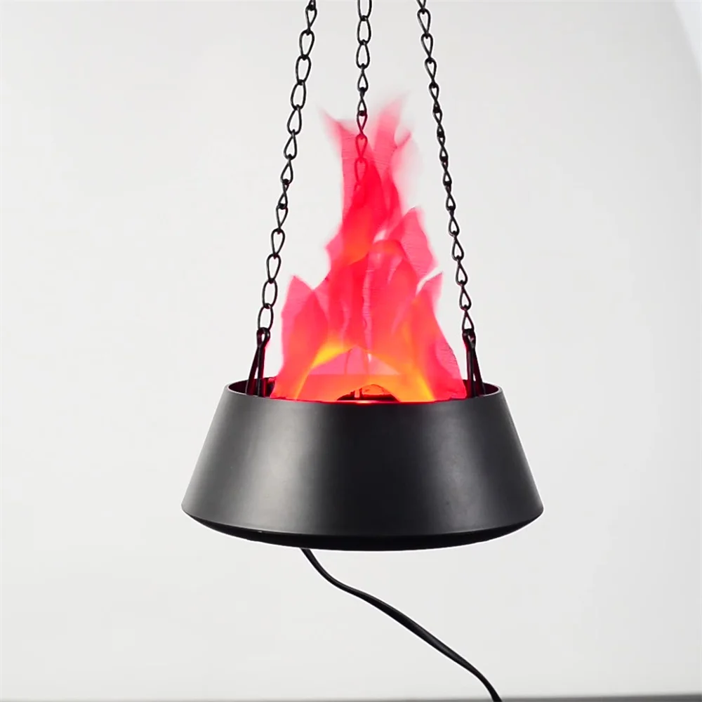 New Flame Light EU/US/UK Plug with Chain Artificial Flickering Night Lamp Indoor Decoration for for Halloween Christmas New Year