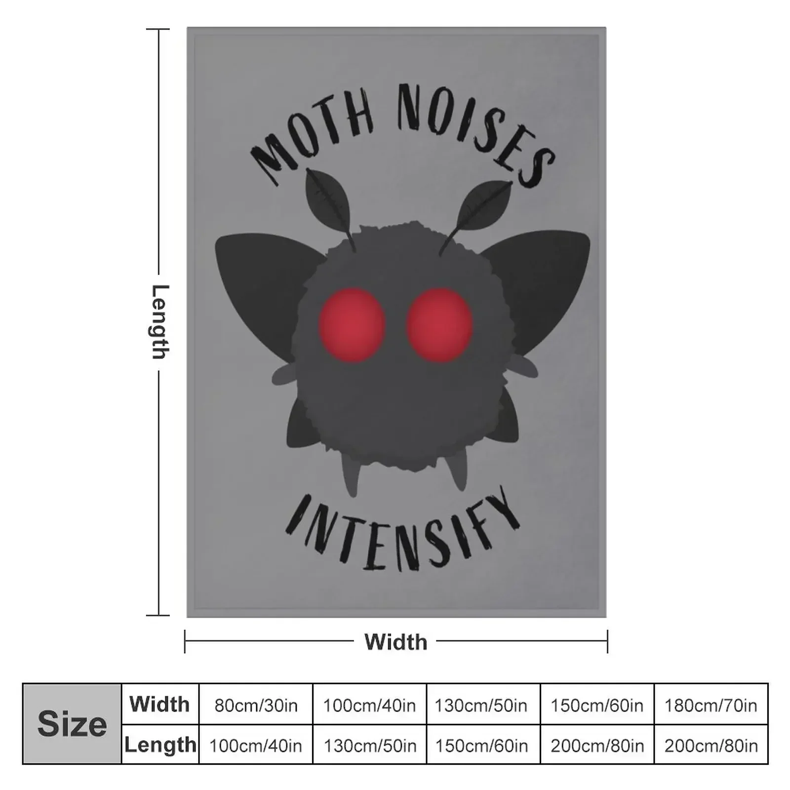 Moth Noises Intensify! Throw Blanket Luxury Throw funny gift for winter Custom Blankets