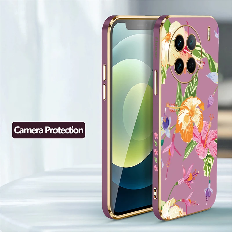 سيليكون زهرة طباعة جراب هاتف ل Vivo Y100 5G Y53S Y55S Y72 Y71 Y70 Y67 Y77T Y95 Y93 Y91i Y81 Y78 Y73 تصفيح غطاء ناعم #5