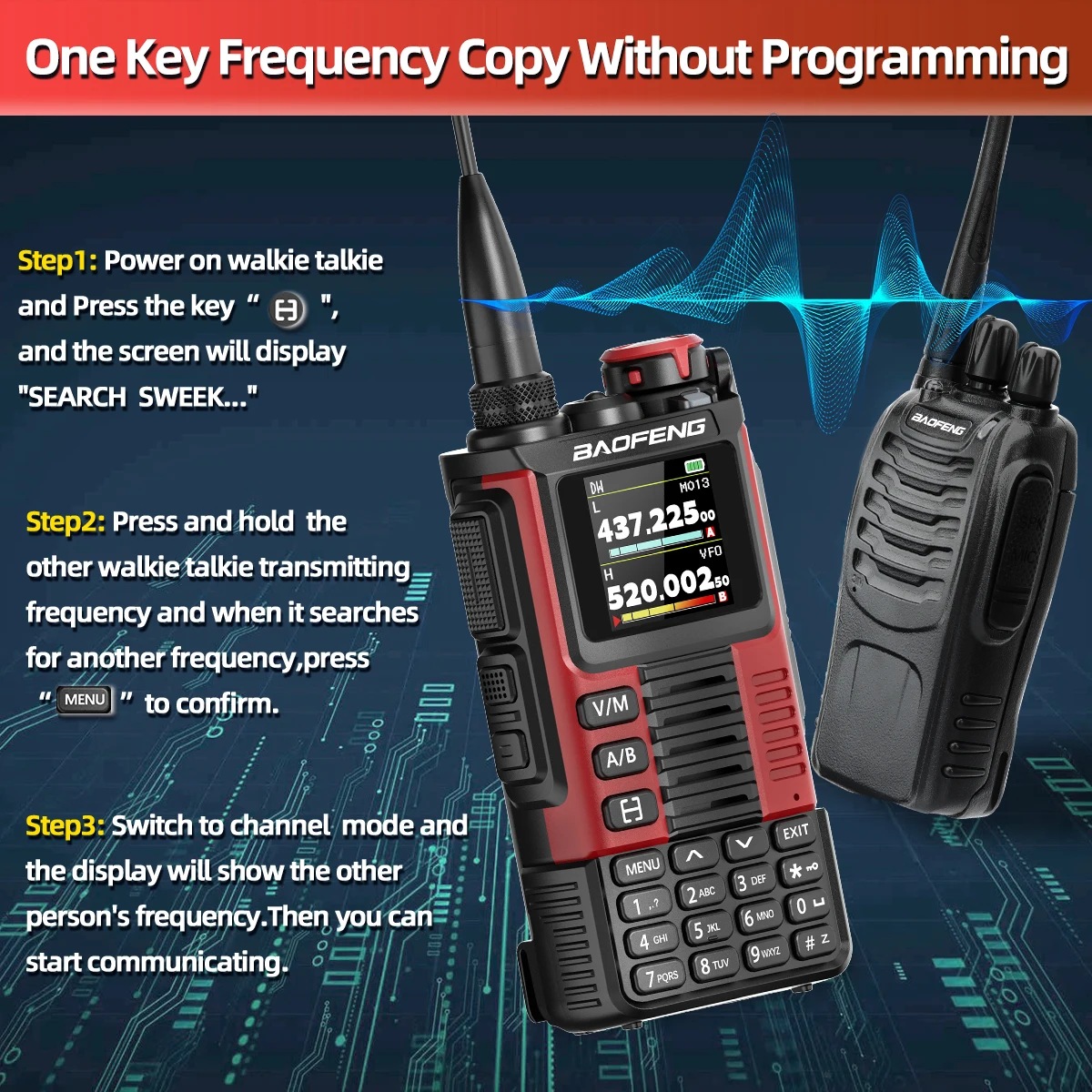 Baofeng UV-K67 PRO Walkie Talkies Long Range Multi Band DTMF Wireless Copy Frequency 640CH NOAA Type-C outdoor Ham Two Way Radio
