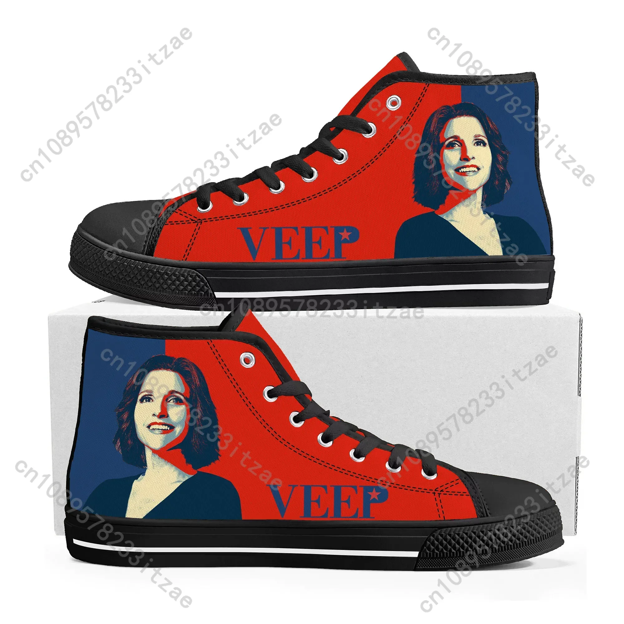 Veep High Top Sneakers Mens Womens Teenager High Quality Selina Meyer Canvas Sneaker couple Shoe Casual Custom Made Shoes