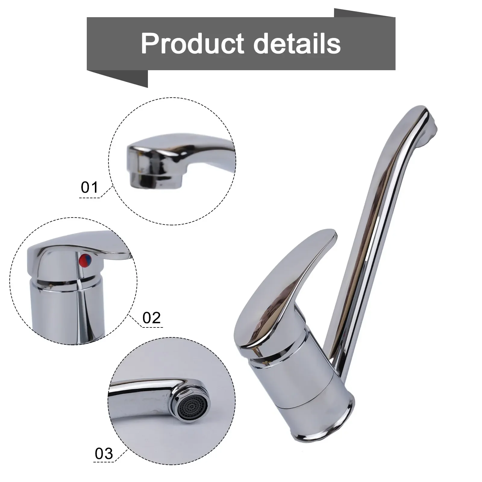 Modern Basin Faucet Modern Polished Chrome Plated Faucet Deck Single Handle Swivel Kitchen Tap Mixer For Bathroom Faucet