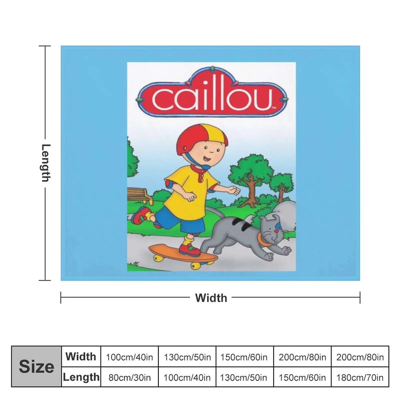 Caillou Throw Blanket Softest Custom Bed Blankets