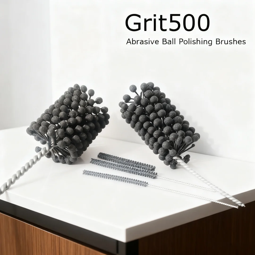 Φ3.5-55mm Grit 500 Flexible Cylinder Honing Abrasive Ball Polishing Brushes for Steel Stainless Steel Cast Iron Deburring