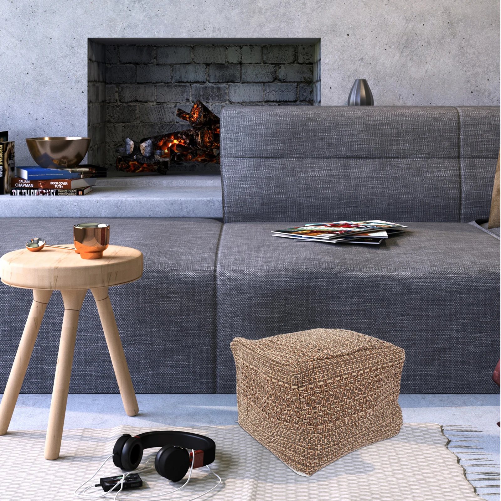 

Creative Cotton Linen Seat Cushion Square Pillow Cover Floor Pouf Chair Pad Thick Comfortable Washable Waterproof for Home