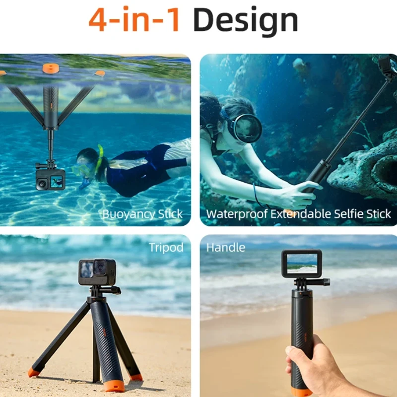 TELESIN Insta360 X5 X4 X3 Pływający Statyw Selfie Stick z Tripodem do GoPro Hero13 12 11 DJI OSMO Action6 5 Pro 4 3/X4/X3/ACE/PRO/GO 3 — zdjęcie produktu 5