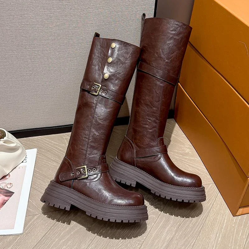 Long Women Boots Fl… - image