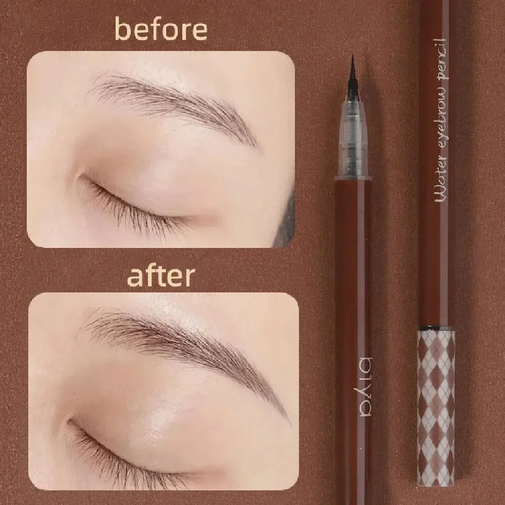 

0.01mm Ultra Fine Liquid Eyebrow Pen or Natural Eyeliner Sleeper Pencil Waterproof Hold Makeup BIYA Makeup Liquid Brow Pencil