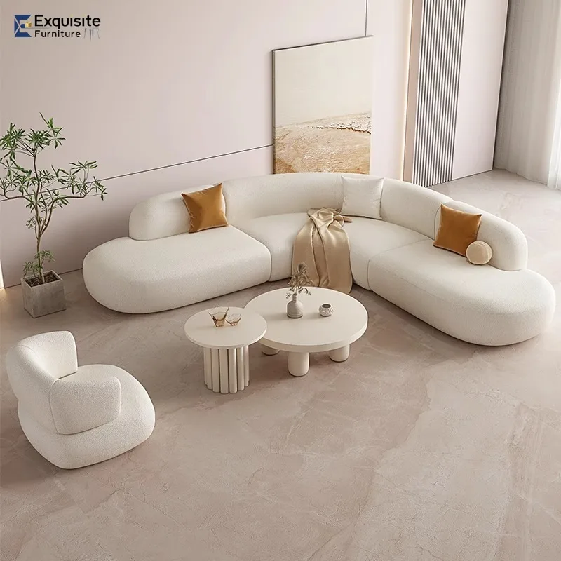 Minimalist Cheap Living Room Sofas Outdoor Couch Canape Armchair Living Room Sofas Curved Comfortable Lounge Divano Furniture