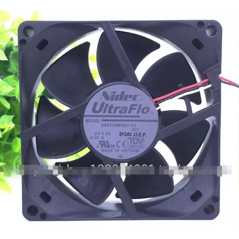 

Nidec D80T24MGA7-52 DC 24V 0.07A 80x80x25mm 3-Wire Server Cooling Fan