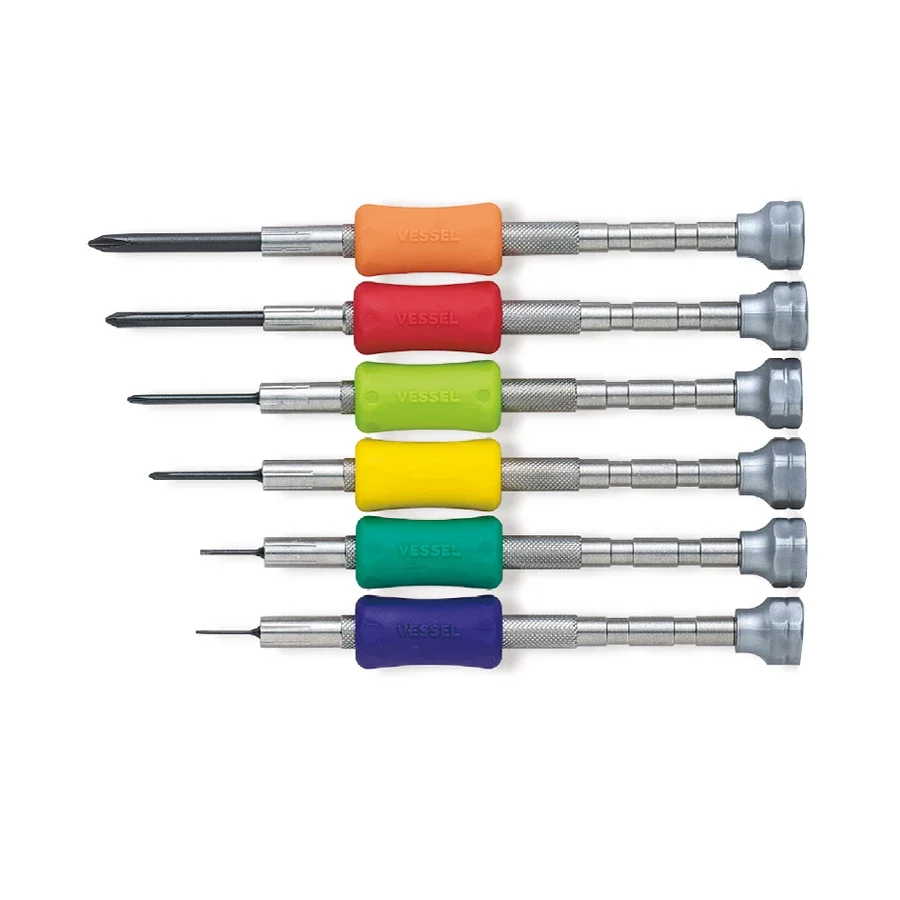 VESSEL Precision Screwdriver 1Pcs for Phillips & Slotted Screws, Screwdriver for Smart Home PC Phone Repair Mini Tool