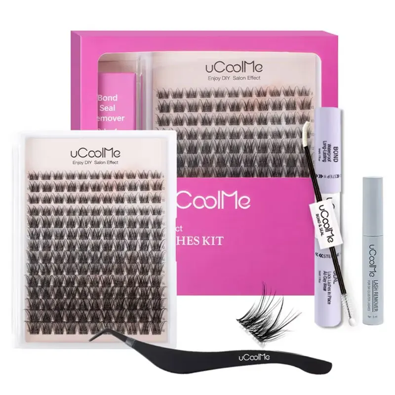 UCoolMe lashes SecretLashes Cluster C Curl 140 Pcs Individual Lash Clusters False Eyelashes Extension Beginner Friendly