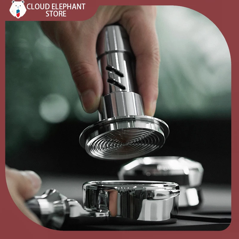 IN STOCK MUVNA  51/53/58mm Espresso Tamper 30lbs pressure Spring-loaded Coffee Tamper Gravity Adaptive Height Distributor Tools