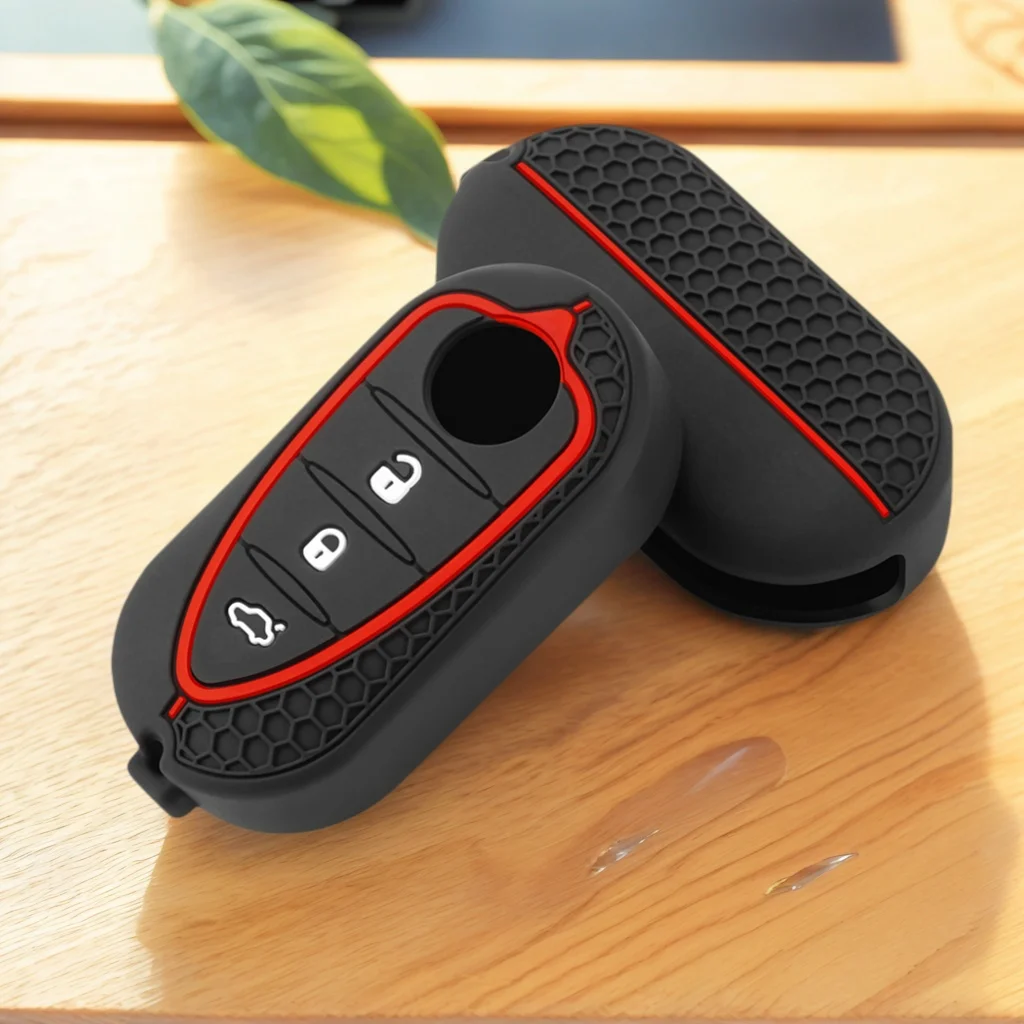 

Silica Gel Car Key Cover Case For Alfa Romeo Mito Giulietta 159 4C GTA ect. 3 Buttons Key Auto Key Shell Protection Cover