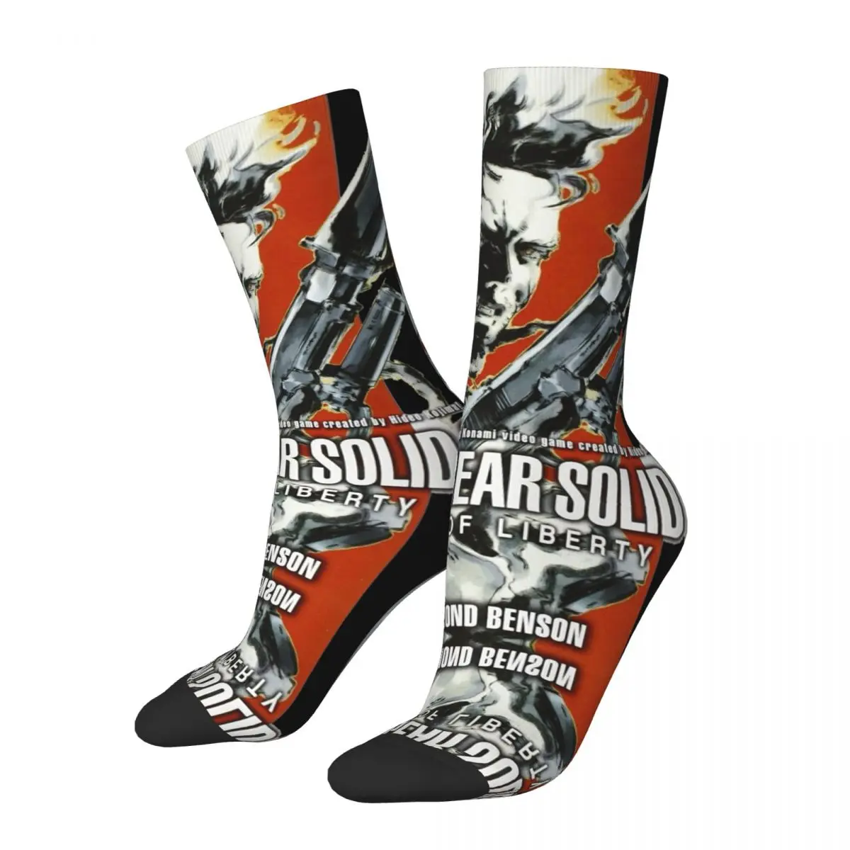 MGS1 Solid Snake Game cosy Unisex Socks,Cycling Happy 3D printing Socks,Street Style Crazy Sock