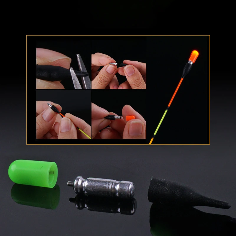 Dlyfull Electronic Light Stick Set LED Light + Green/Red Glow Stick Night Fishing Accessory with CR311 Battery view 5