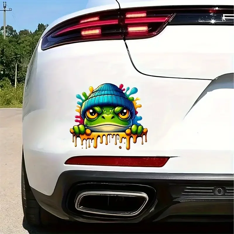 

Durable Angry Graffiti Frog PVC Sticker for Cars, Motorcycles, Laptops & More - Perfect Accessory