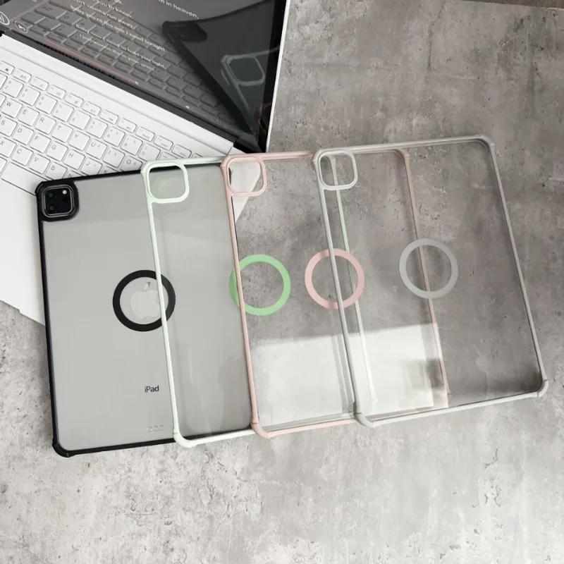 Magnetic Suction Ring Case for iPad A16 11th 2025 10th 10.9 Air 4 5 Acrylic Cover iPad Pro 2024 11 13 12.9 2022 Back Shell Funda