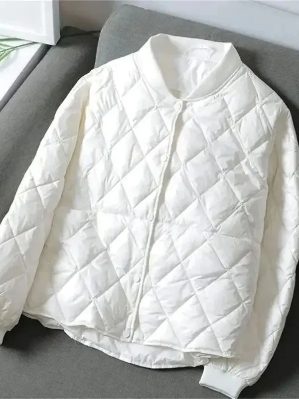 

2025 New Faion Ultra Light down Cotton Women's Jaet ort Length Regular Fit Polyester 00% Cotton Outerwear