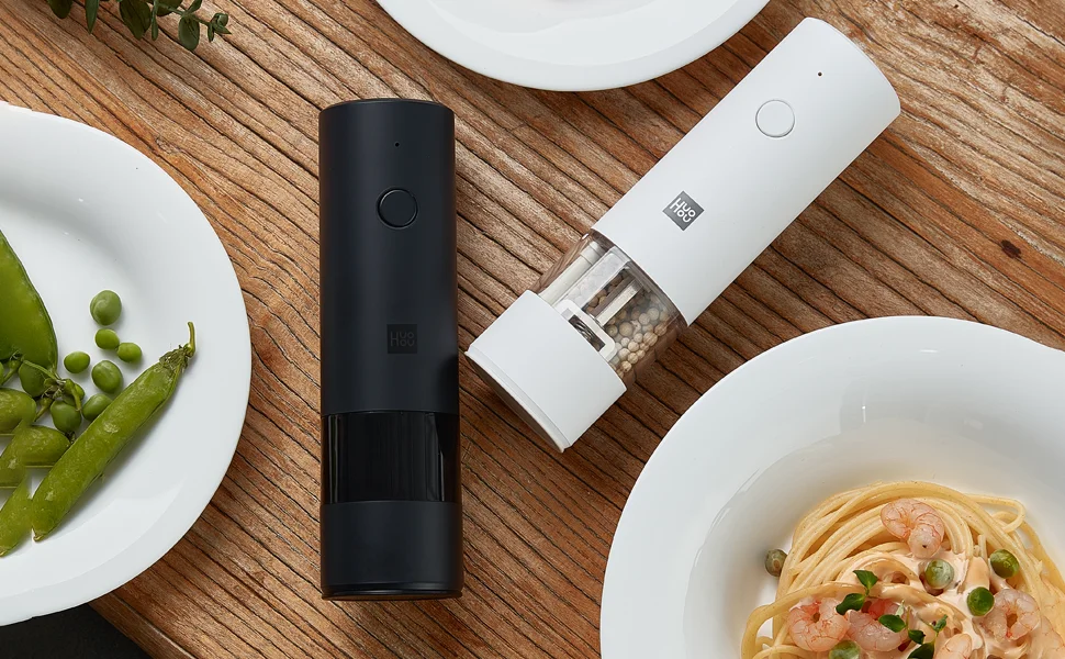 Huohou-電気ミル,ペッパーミル,ソルト,超軽量,5モード,スパイラルグランスを粉砕するための自動ミル